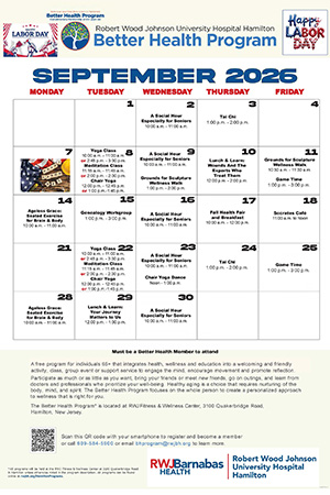 RWJUH Hamilton Calendar
