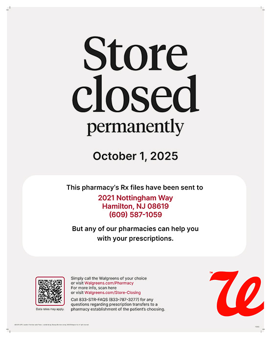 Walgreens Pharmacy Hamilton Store Closed Poster