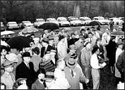 1956 - William H. Clark, Mayor of Livingston, welcomes Saint Barnabas Medical Center