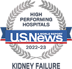 US News High Performing Hospitals Kidney Failure 2022-2023