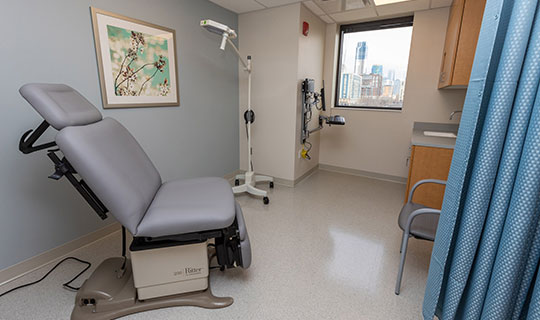 Jersey City Medical Center Vascular Center patient room