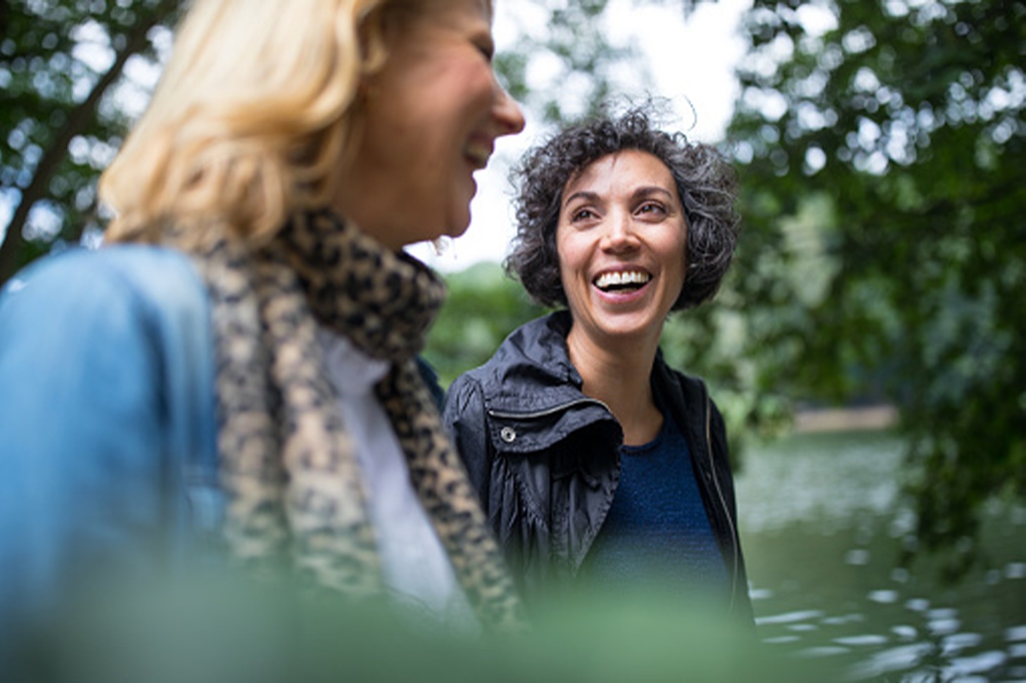Smiling woman outdoors