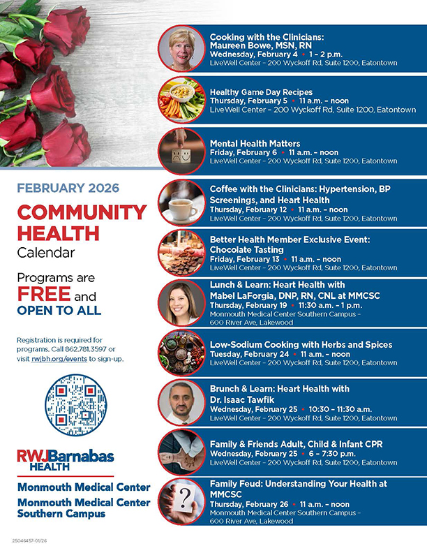 Community Education Events Calendar