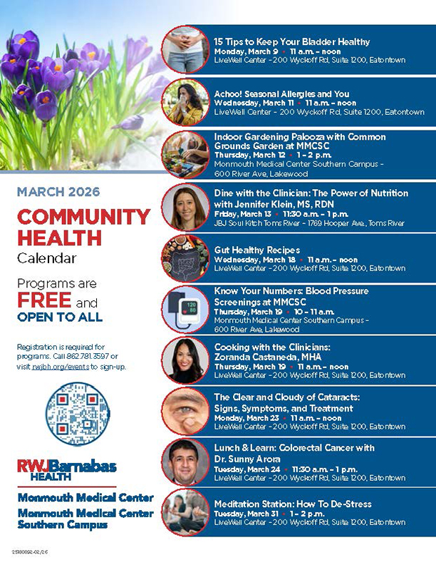 Community Education Events Calendar