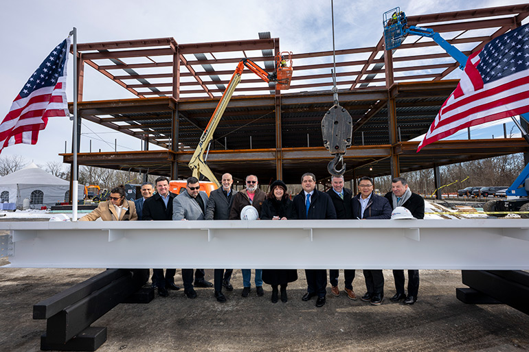 Howell Multi-Specialty Center beam signing