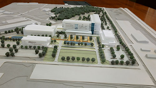 3D Model of the Vogel Medical Campus Shows the View of the Campus From Corregidor Road