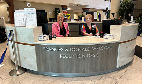 The Fran and Don Welcome Reception Desk