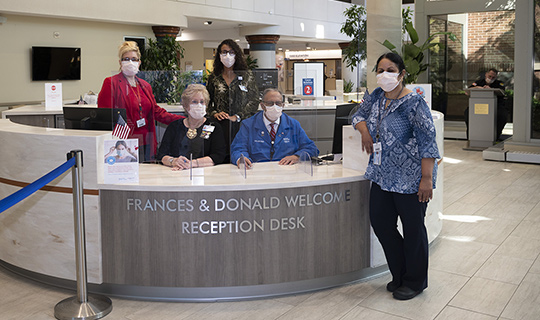 The Fran and Don Welcome Reception Desk