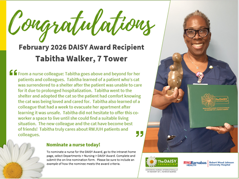 DAISY Award Recipient – Tabitha Walker, 7 Tower