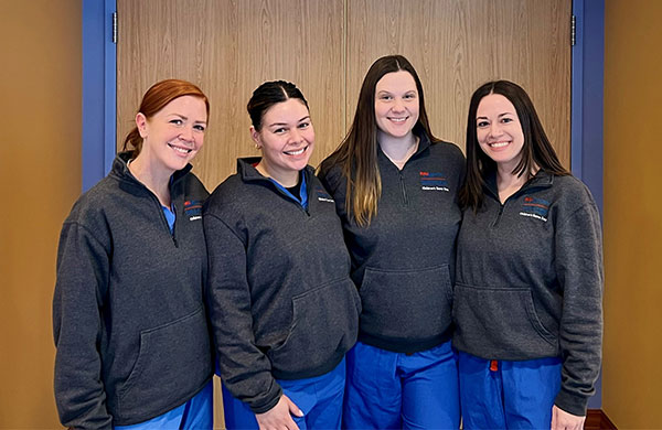 BMSCH Masthead nurses: Heather Wilson, BSN, RN, Melissa Perez, BSN, RN, CCRN, Ashley DeBiasse, BSN, RN, CCRN, & Danielle Cuccio, BSN, RN