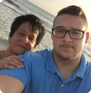 Brandon and his mother