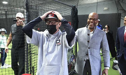 Lou with his physicians from Newark Beth Israel Medical Center