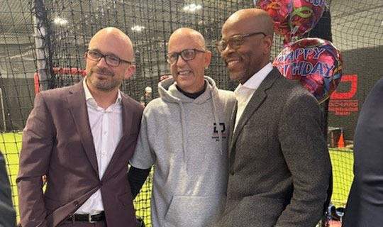 Lou with his physicians from Newark Beth Israel Medical Center