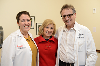 Annette with Jacqueline Manago, RN, BSN, BMTCN and Rober Strair, MD, PhD