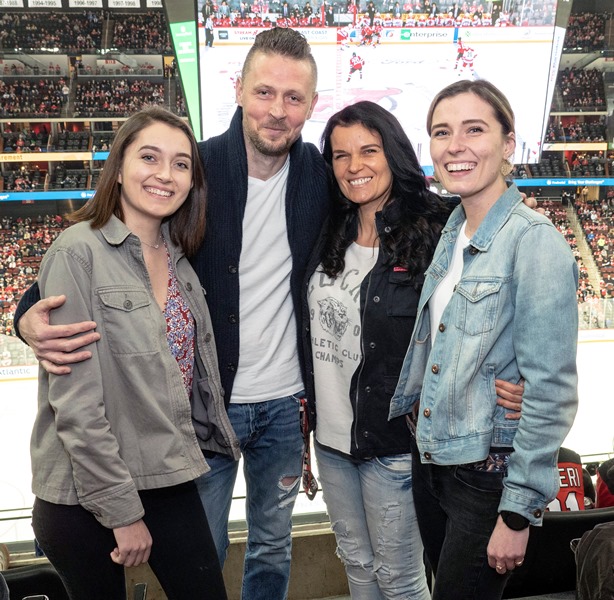Michal and Family at the game
