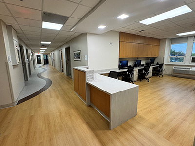 Desk and Hall