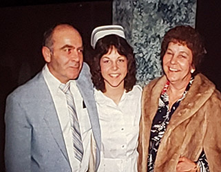 Denise Salvatore nurse pinning and capping with parents