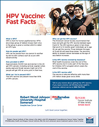 HPV Vaccine flyer